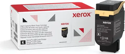 Zdjęcie produktu dla Czarny toner Xerox XL o wysokiej wydajności 5500 stron do oryginalnych wkładów C320/C325