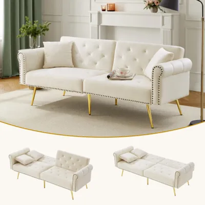 Produktbild von 2-Sitzer-Schlafsofa, Schlafsessel Rückenlehne mit 3-stufiger Verstellung