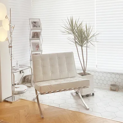 Produktbild von 360Home Vintage Sessel aus Kunstleder Weiß Sessel