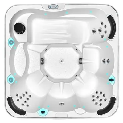 Zdjęcie produktu dla Zewnętrzne akrylowe spa z hydromasażem Whirlwanne Relaxpool Blubberbad 215x215 cm