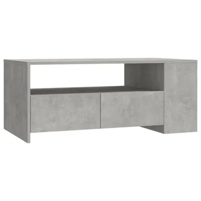 Image de vidaXL Table basse gris béton 102x55x42 cm Bois composite