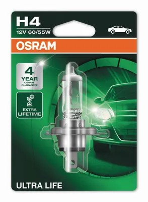 Produktbild von 1 Stück OSRAM ULTRA LIFE Lampen Birnen für Fassung H4 12V 60/55W