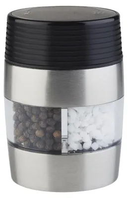 Obrázok produktu pre APS-Germany 40544, Súprava mlynčeka na soľ a korenie, Čierna, Nerezová oceľ, Priehľadná, Akrylový, Nerezová oceľ, 60 mm, 45 mm, 95 mm