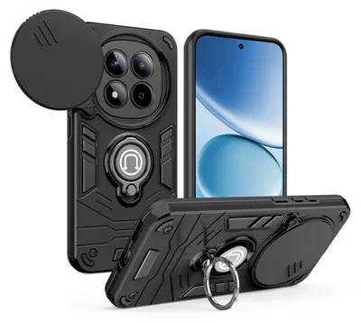 Immagine prodotto di Custodia protettiva Camshield per Xiaomi Redmi Note 15 Pro 4G, con supporto ad anello, modello Armor, colore nero