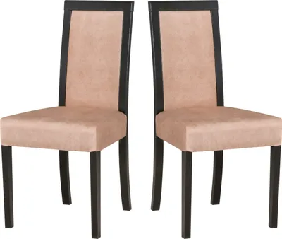 Produktbild von Esszimmerstuhl, Holz Eiche Massiv Stuhl Stühle Küchenstuhl - Set 2x Roma 3, schwarz