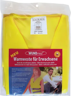 Produktbild von WUNDMED Warnweste gelb für Erwachsene