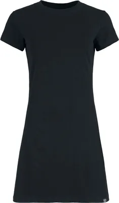 Produktbild von RED by EMP Damen schwarzes Basic T-Shirtkleid - angenehmer, weicher Baumwollstoff XL