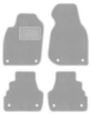 Image de Tapis de sol en moquette pour Audi A6 C5 FL 2001-2004 (berline/break) – jeu 4 pièces, gris, sur mesure – Wielganizator OSLO