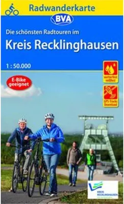 Immagine prodotto di Carta ciclistica BVA Le più belle escursioni in bicicletta nel distretto di Recklinghausen, 1:50.000, resistente agli strappi e alle intemperie, download tracce GPS