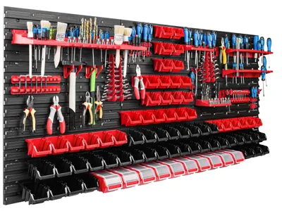 Produktbild von Lagersystem Werkstattregal mit 78 Aufbewahrungsboxen