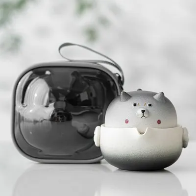 Productafbeelding van Omgoods - Shiba Inu Theepot en Theekop Set voor Reizen