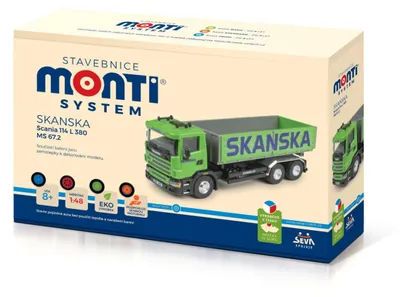 Obrázok produktu pre Konštrukčná súprava Monti System MS 67,2, model Scania 114 L v mierke 1:48, v krabici s rozmermi 31,5 x 16 x 6,5 cm