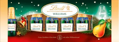 Produktbild von Lindt Alkohol Spezialitäten Fläschchen Williams 131g