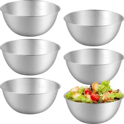Imagen del producto de 6 piezas de recipientes para servir de metal, con cuencos de metal, diámetro de 16 cm, apilables