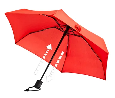 Produktbild von EuroSCHIRM Dainty automatic, Kompakt, Regenschirm, Rund, Rot, Fiberglas, Metall, Polyester