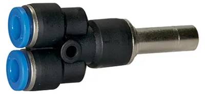 Produktbild von Riegler Y-Steckverbindung, Stecknippel 12 mm »Blaue Serie« Schlauch-Ø 10