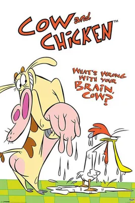 Immagine prodotto di Cow & Chicken - Cosa c'è di sbagliato nel tuo cervello? Poster della Fernsehserie d'animazione