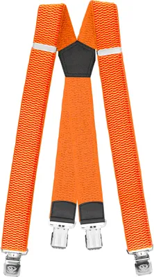 Produktbild von Fabio Farini - 1 Stück 4cm Breites X-Design verstellbar mit extra starken Clipverschluss, Neonorangr