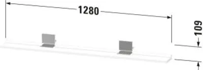 Zdjęcie produktu dla Duravit Sivida półka, uchwyt chrom, 1280x115x35mm, SV7435010550000