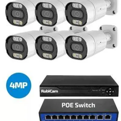 Obrázek produktu pro Sada RobiCam s POE, 6 kamer, NVR, POE switch
