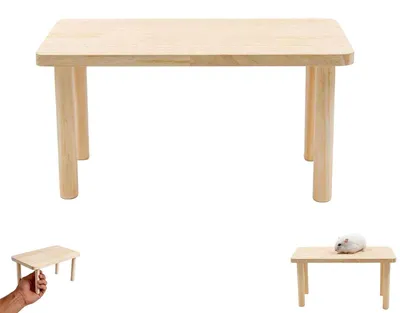 Productafbeelding van Houten Hamsterplatform 25x14 cm - Kletter- en Balancierspeelgoed voor Kleintieren