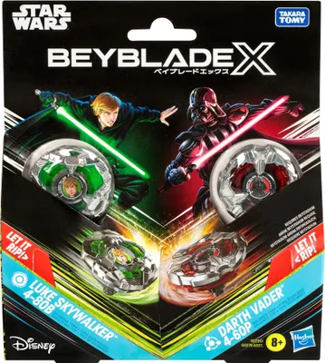 Produktbild von Hasbro Beyblade X Star Wars Luke Skywalker und Darth Vader Set - Spielzeug