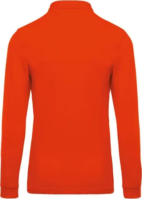 Produktbild von Kariban Herren Polo-Shirt Langarmshirt Poloshirt Langarm Hemd Longsleeve, Größe:3XL, Farbe:Orange