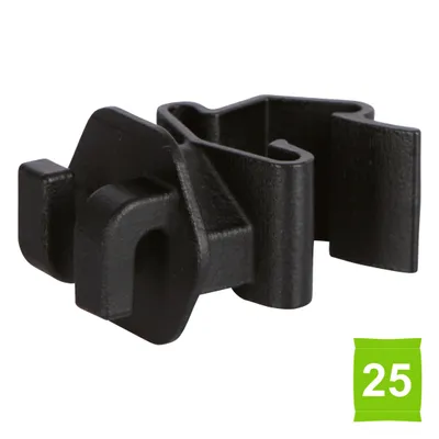 Produktbild von AKO T-Pfosten Seilisolator, schwarz, 25 Stück