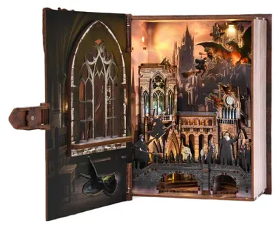 Obrázok produktu pre Magical Flight – Minicity DIY Book Nook miniatúrny domček 3D puzzle s LED osvetlením