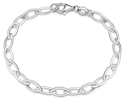 Produktbild von MATERIA Damen Armband 19cm Ankerkette mit breiten Gliedern - 925 Silber Schmuck Frauen Geschenk SA-130-Silber