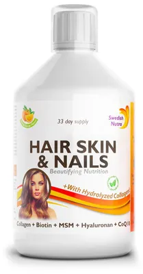 Produktbild von Swedish Nutra Hair, Skin, Nails Deine tgliche Schnheitsformel von innen Glow up innere Schnheit schne Haare, Haut und Ngel - 500ml