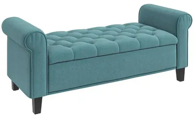 Obrázok produktu pre Úložná lavica k posteli s opierkami | Farba: zelená | Rozmery: 126 x 48,5 x 57 cm