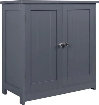 Produktbild von WOLTU BZS02gr Badezimmerschrank Standschrank 60x60x30cm,Badezimmerschrank Aufbewahrungsschrank aus MDF,Grau