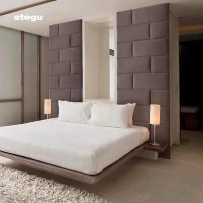 Immagine prodotto di STEGU Effetto velluto Pannello imbottito Testiera Beige scuro 60x30 cm