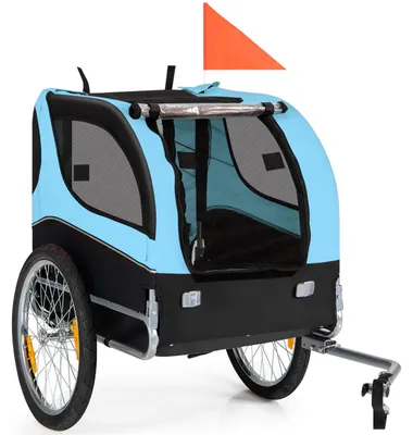 Obrázok produktu pre Kočík na bicykel pre psov - Kočík pre psov - Vozík na bicykel - Prívesný vozík - Skladací - Maximálna nosnosť 40 kg