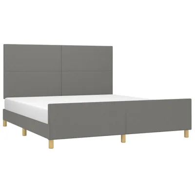 Obrázek produktu pro vidaXL Rám postele bez matrace tmavě šedý 160x200 cm látka