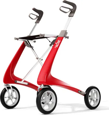 Produktbild von ACRE - Carbon Ultralight Rollator | leichtester Rollator der Welt - nur 4,8kg, komplett montiert | rot