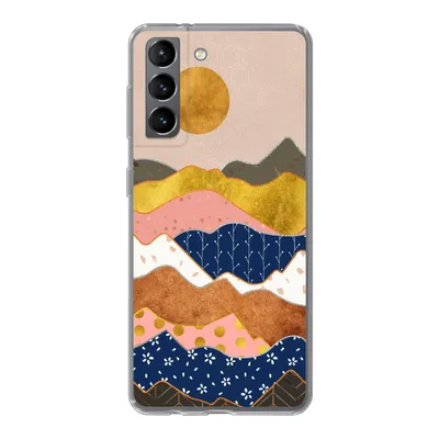 Produktbild von MuchoWow® Handyhülle Schutzhülle Hülle für Samsung Galaxy S21 Gold - Pastell - Muster Silikon Softcase Handy Hülle - Softcase