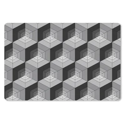 Produktbild von MuchoWow® Schreibtischunterlage Muster - Würfel - 3D 60x40 cm - XXL Mauspad - Großes Mauspad