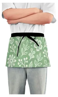 Produktbild von Halbschürze mit 3 Taschen, in Salbeigrün, für Küche, Restaurant und Garten