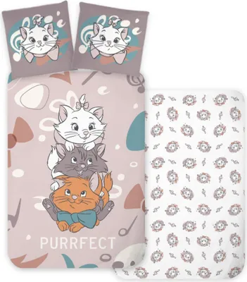 Immagine prodotto di Lenzuola per bambini Disney Marie Purrfect 100x135cm