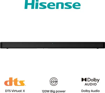 Immagine prodotto di Hisense HS205G, 2.0 canali, 60 W, DTS Virtual:X, Dolby Digital, film, musica, 60 W, 20000 Hz