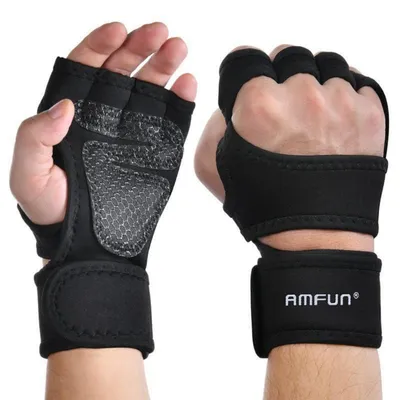 Produktbild von Fitness Handschuhe mit Handgelenkbandage Sporthandschuhe Gym Handschuhe SBR Neopren