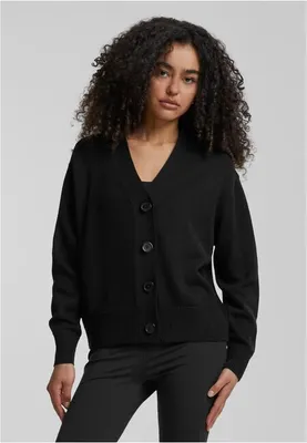 Obrázek produktu pro Dámský svetr Urban Classics Ladies Rib Cardigan black - M