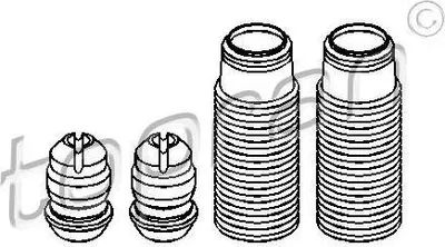 Produktbild von TOPRAN 914 001 Staubschutzsatz Stoßdämpfer Vorne für VW GOLF III (1H1) GOLF II (19E, 1G1) Polo Schrägheck (6N1) PASSAT Variant (3A5, 35I) GOLF I (17)