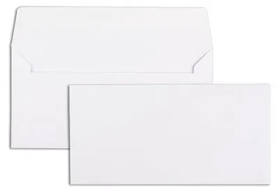 Produktbild von 500 Briefumschläge Weiß 110x220 mm (DIN Lang) mit Haftklebung