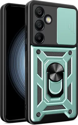 Produktbild von Hülle für Samsung Galaxy M55 Magnetische Ring Ständer Halter Dia Kameraschutz TPU Bumper Silikon Schutzhülle Grün