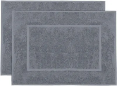 Produktbild von 2er Set Badematten in 50x70 cm aus Baumwolle, grau