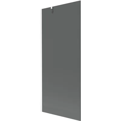 Obrázok produktu pre Mexen Next vaňová zástena jednokrídlová 80 x 150 cm, Grafitová čierna, Biela - 895-080-000-00-40-20