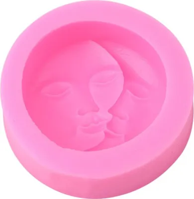 Produktbild von Sonne und Mond Gesicht Silikonform Schokolade Süßigkeiten Seife Form Kuchen Dekorieren Werkzeuge DIY Silikon Backen Fondant Formen